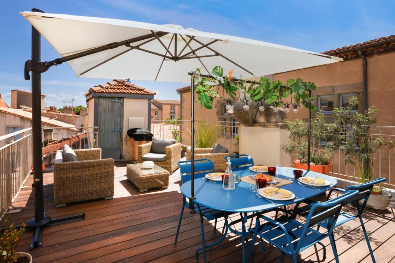 La Terrasse Tapaja Vue Conciergeriedamecarcas Apartman Carcassone Kültér fotó